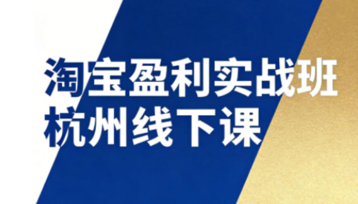 淘宝盈利实战班杭州线下课12月26-28日(音频+字幕)，帮你掌握SOP流程+12门核心技术-卓别林资源社