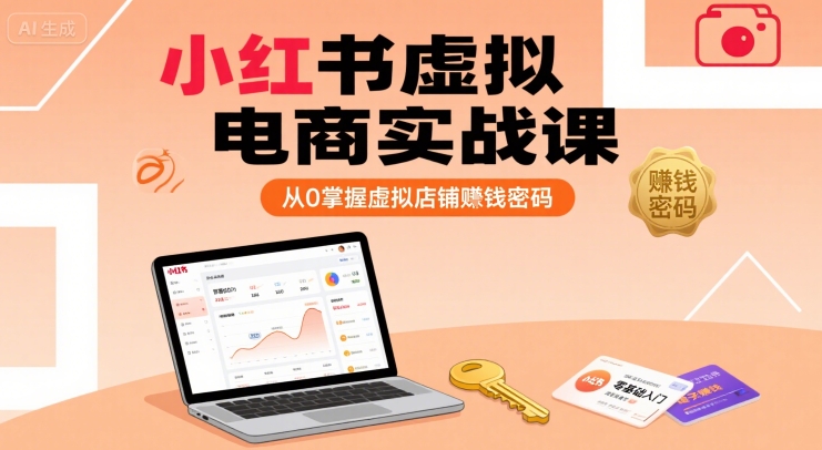 小红书虚拟电商实战课，从0掌握虚拟店铺賺钱密码-卓别林资源社