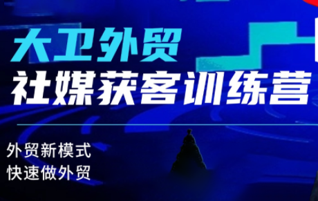 大卫老师·外贸社媒获客独家训练营(更新10月)-卓别林资源社