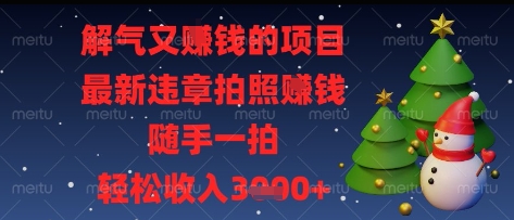 解气又挣钱的项目，最新违章拍照挣钱，随手一拍，轻松收入多张【揭秘】-卓别林资源社