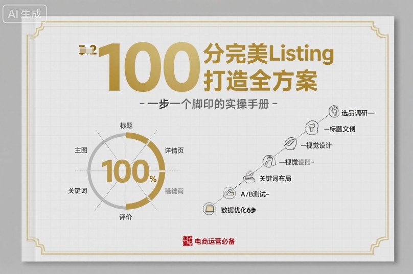 100分完美Listing打造全方案，想要完美listing必须是需要一步一个脚印的-卓别林资源社