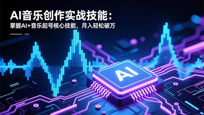 AI音乐创作实战技能:掌握AI+音乐起号核心技能,月入轻松破万-卓别林资源社