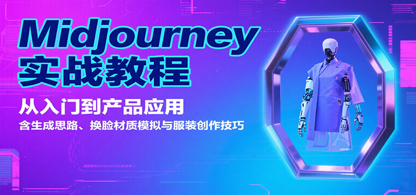 Midjourney实战教程：从入门到产品应用，含生成思路、换脸材质模拟与服装创作技巧-卓别林资源社