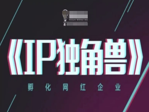 IP独角兽，孵化网红企业，ip教程-卓别林资源社