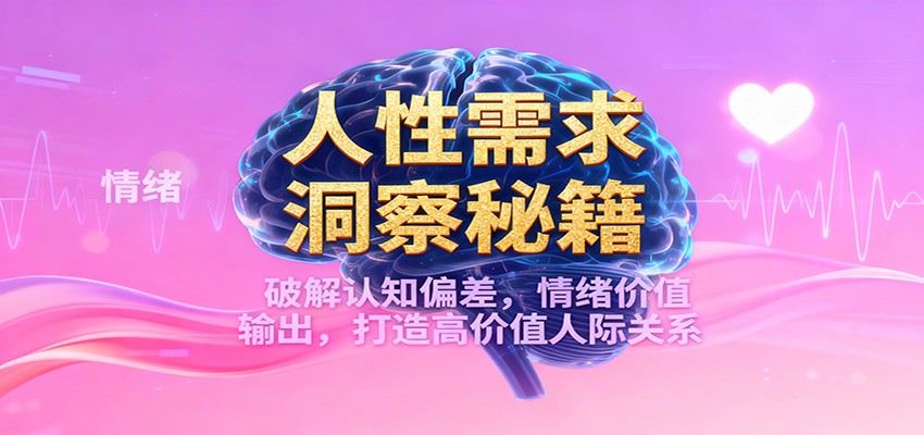 人性需求洞察秘籍，破解认知偏差，情绪价值输出，打造高价值人际关系-卓别林资源社