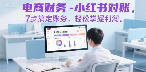 电商财务-小红书对账，7步搞定账务，轻松掌握利润-卓别林资源社