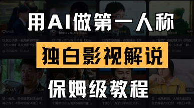 用AI做第一人称独白影视解说，手把手教学，保姆级教程-卓别林资源社