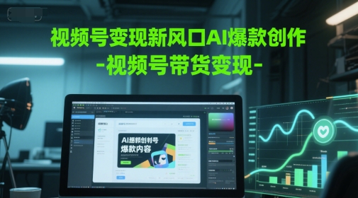 视频号变现新风口AI爆款创作-视频号带货变现-卓别林资源社