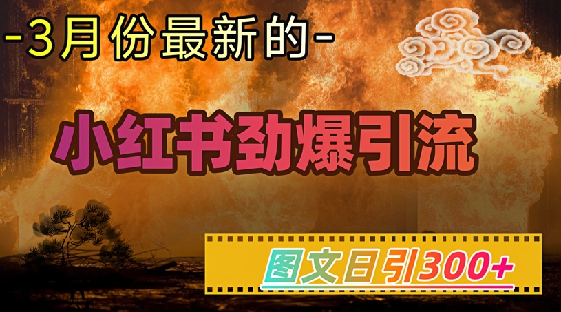 小红书超劲爆引流手段，图文日引300+轻松变现1W-卓别林资源社
