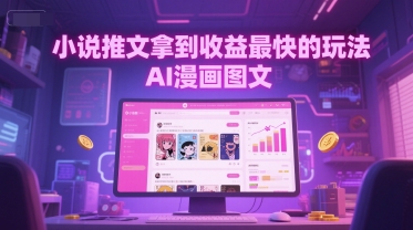 小说推文拿到收益最快的玩法，AI漫画图文-卓别林资源社