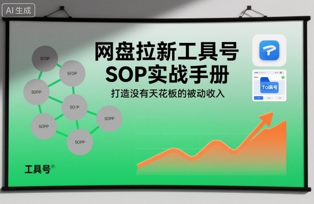 网盘拉新工具号SOP实战手册，打造没有天花板的被动收入-卓别林资源社