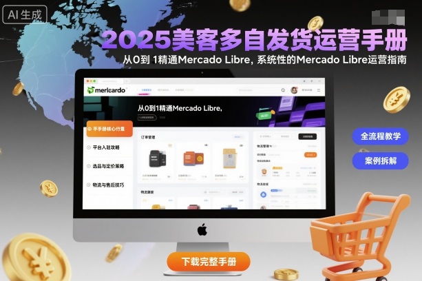 2025美客多自发货运营手册：从0到1精通Mercado Libre，系统性的Mercado Libre运营指南-卓别林资源社