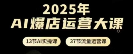 2025年AI爆店运营大课，13节AI实操课+37节流量运营课-卓别林资源社