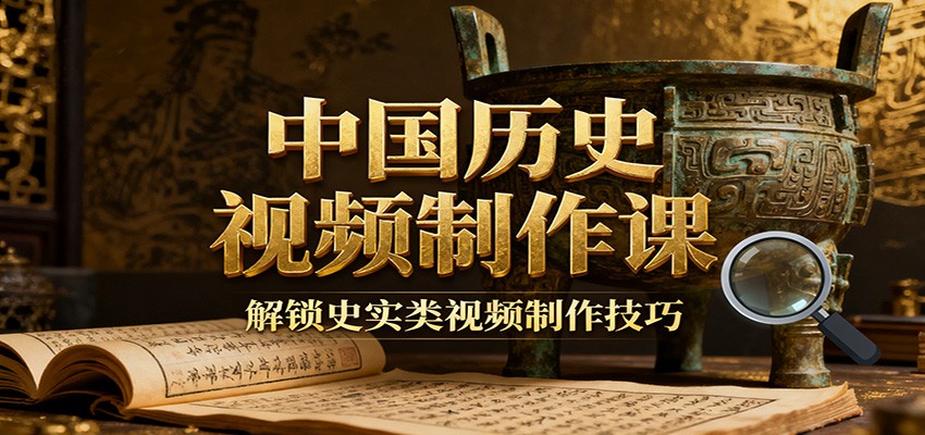 中国历史视频制作课：疆域地图集+参考文案+练习素材，解锁史实类视频制作技巧-卓别林资源社