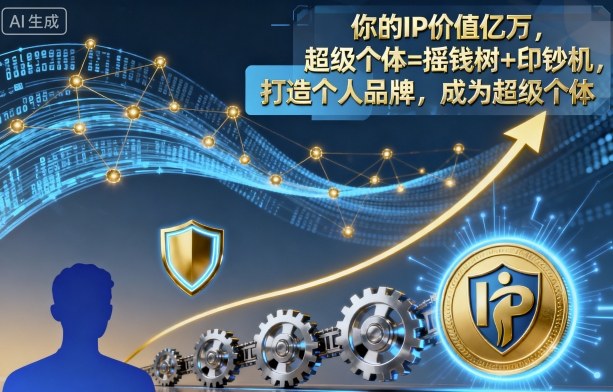 你的IP价值亿万,超级个体=摇钱树+印钞机,打造个人品牌,成为超级个体-卓别林资源社