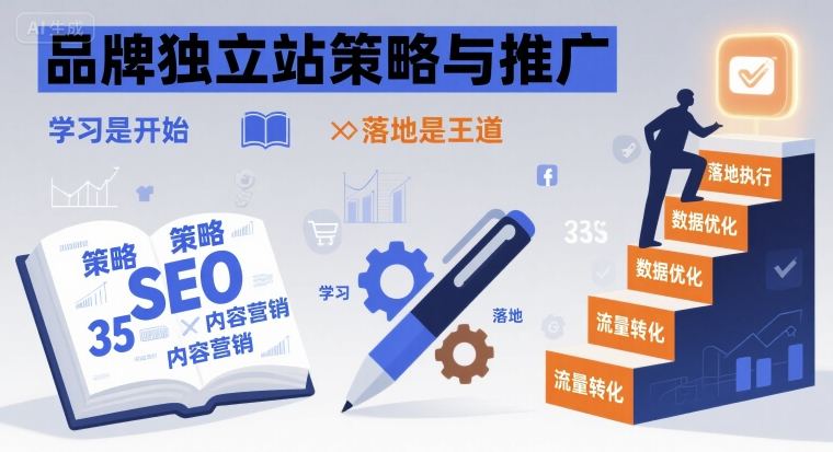 品牌独立站策略与推广，学习是开始，落地是王道-卓别林资源社