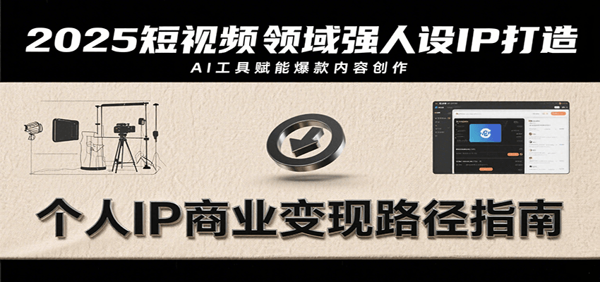 2025短视频领域强人设IP打造，结合爆款案例与AI工具应用，从个人出镜到商业成交转化-卓别林资源社