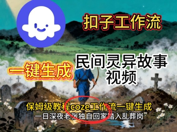 Coze扣子工作流一键生成民间灵异故事视频,保姆级教程搭建教学-卓别林资源社