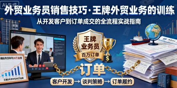 外贸业务员销售技巧，王牌外贸业务的训练-卓别林资源社