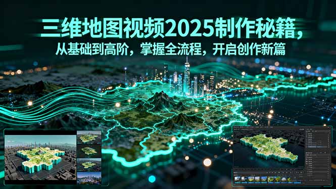三维地图视频2025制作秘籍，从基础到高阶，掌握全流程，开启创作新篇-卓别林资源社