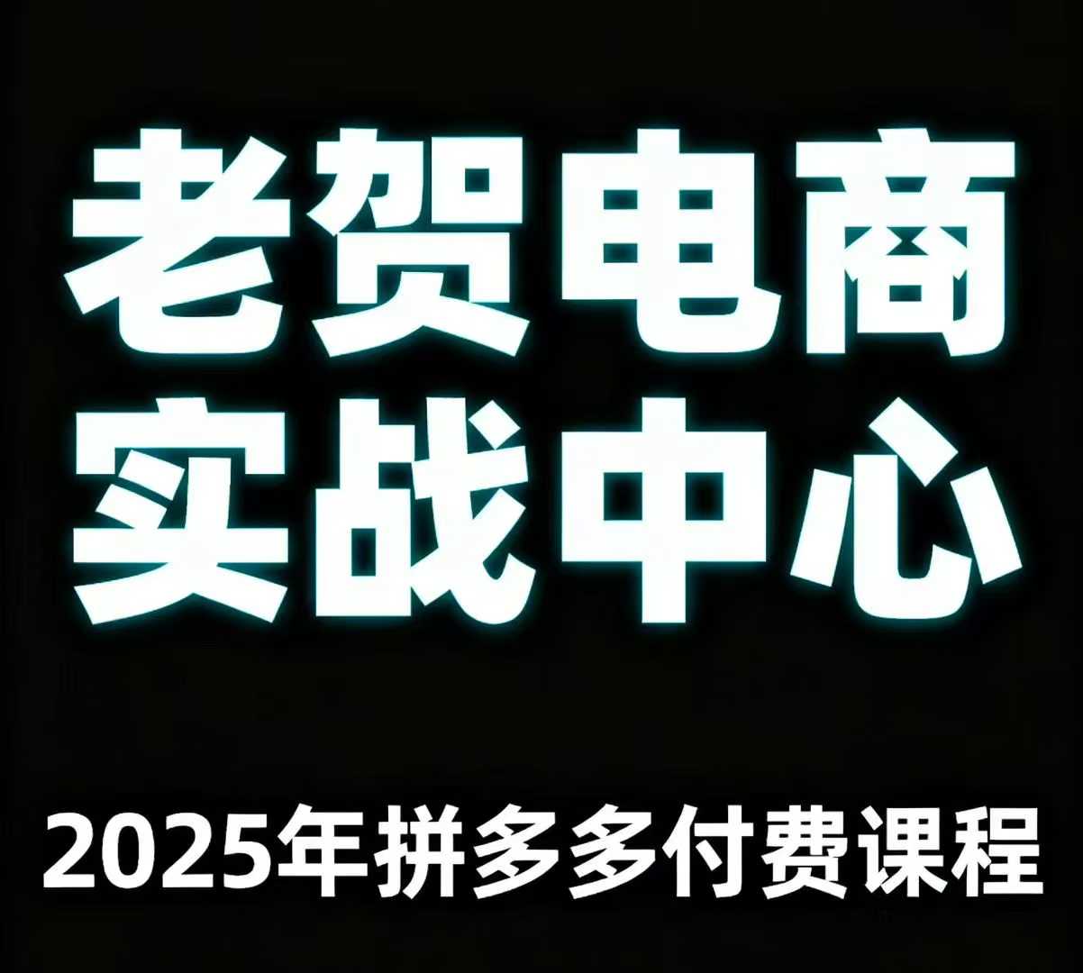 老贺电商2025年拼多多付费课程，用通俗易懂的方法告诉你多多怎么玩-卓别林资源社