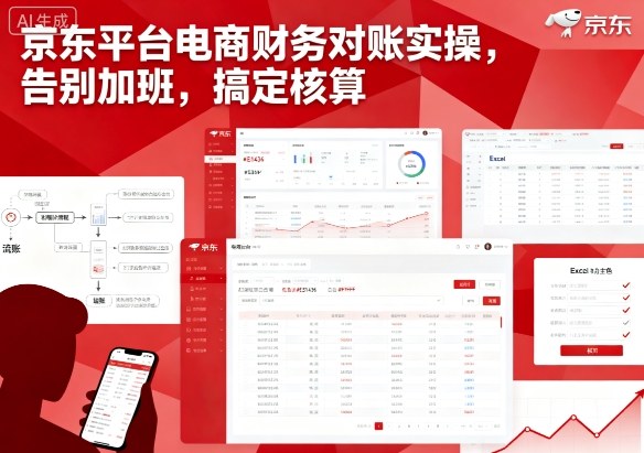 京东平台电商财务对账实操，告别加班，搞定核算-卓别林资源社