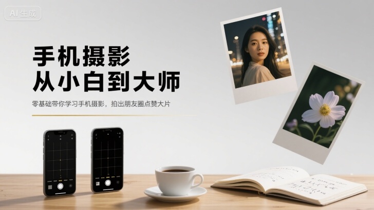 手机摄影从小白到大师，零基础带你学习手机摄影，拍出朋友圈点赞大片-卓别林资源社