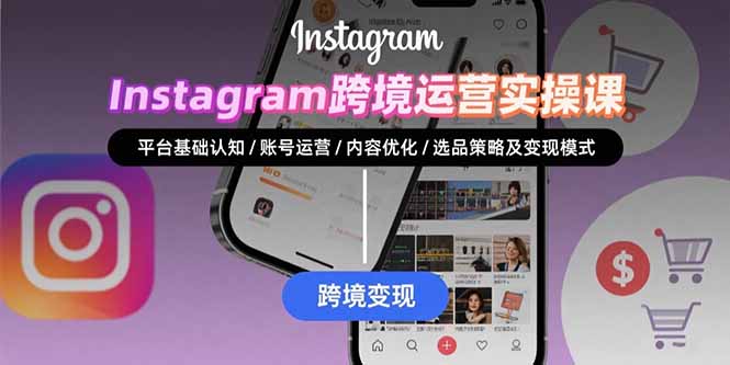 Instagram跨境运营实战：平台认知/账号运营/内容优化/选品策略及变现模式-卓别林资源社