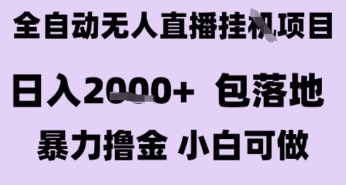最新全自动抖音无人直播挂G项目，日入2k+ 包落地暴力撸金，小白可做【揭秘】-卓别林资源社