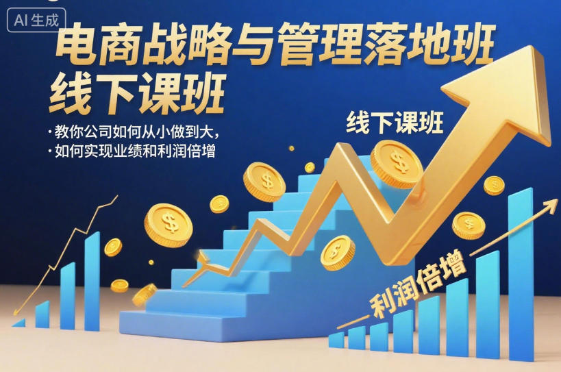 电商战略与管理落地班线下课，教你公司如何从小做到大，如何实现业绩和利润倍增【录音】-卓别林资源社