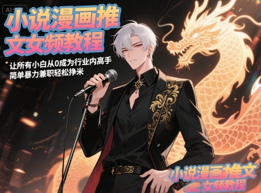 小说漫画推文女频教程，让所有小白从0成为行业内高手，简单暴力兼职轻松挣米-卓别林资源社