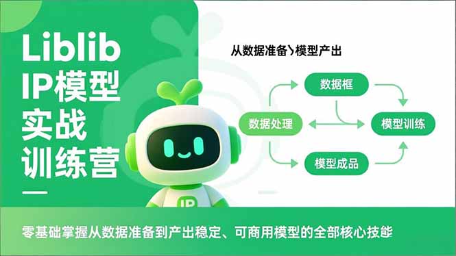 Liblib IP模型实战训练营，零基础掌握从数据准备到产出稳定、可商用模型的全部核心技能-卓别林资源社