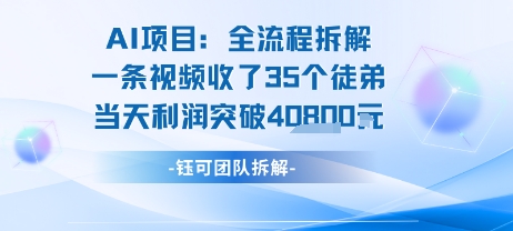 AI收徒变现闭环：一条视频收35人，日入1k+(附完整SOP)-卓别林资源社