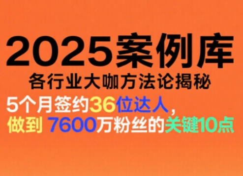 2025案例库，收录各行业大咖的方法论，各行业大咖方法论揭秘-卓别林资源社