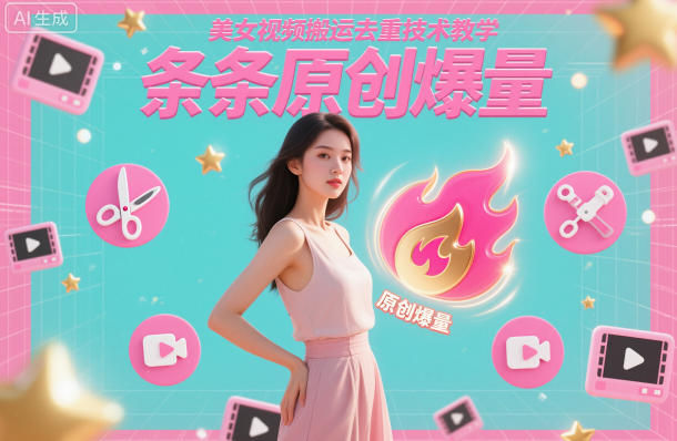 美女视频搬运去重技术教学，条条原创爆量-卓别林资源社