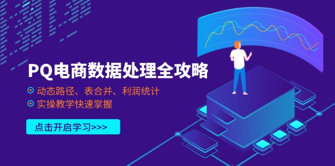 PQ电商数据处理全攻略，动态路径、表合并、利润统计，实操教学快速掌握-卓别林资源社
