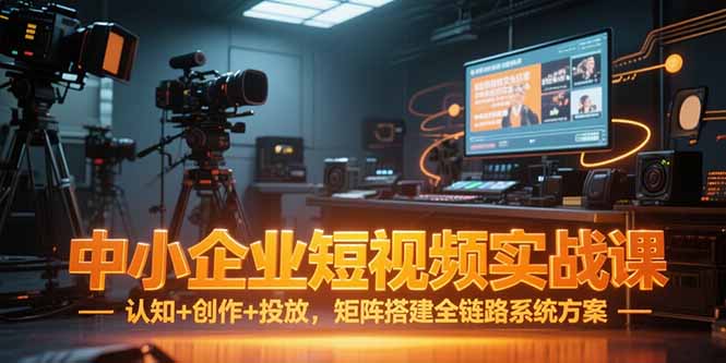 中小企业短视频实战课，认知+创作+投放，矩阵搭建全链路系统方案-卓别林资源社