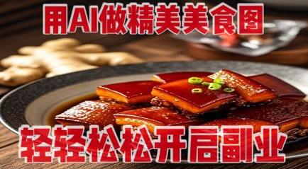 用AI做精美美食图，无需专业设备拍摄，轻轻松松开启副业-卓别林资源社