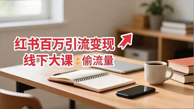 小红书百万引流变现-11月线下大课：分享从0到百万引流路径，手把手教偷流量、拿结果-卓别林资源社