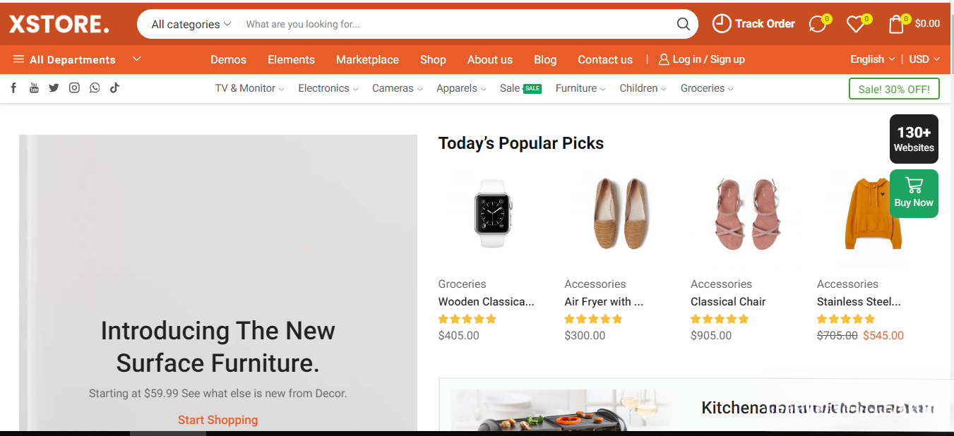 WordPress主题–Xstore v9.5.1 Woocommerce主题 破解版下载-卓别林资源社