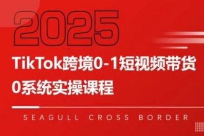TikTok跨境0-1短视频带货，系统拆解TikTok跨境带货全链路，实现跨境可持续盈利-卓别林资源社