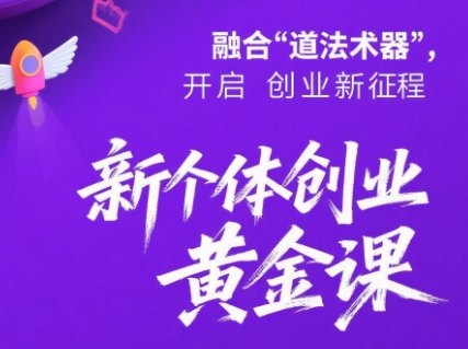 新个体创业黄金课：道法术器四维抢占2025红利-卓别林资源社