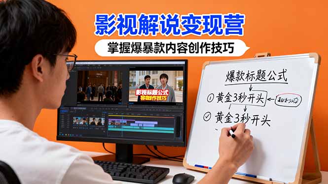 影视解说变现营:通过30+实战案例爆款内容创作技巧,掌握影视解说盈利密码-卓别林资源社