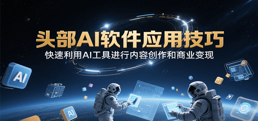 头部AI软件应用技巧，快速利用AI工具进行内容创作和商业变现-卓别林资源社