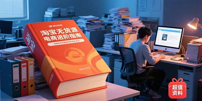 淘宝无货源电商进阶指南，包含新人课、进阶课，配套资料，蓝海选品等-卓别林资源社