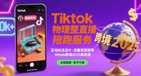 Tiktok物理整蛊直播陪跑服务-tiktok跨境2025-卓别林资源社