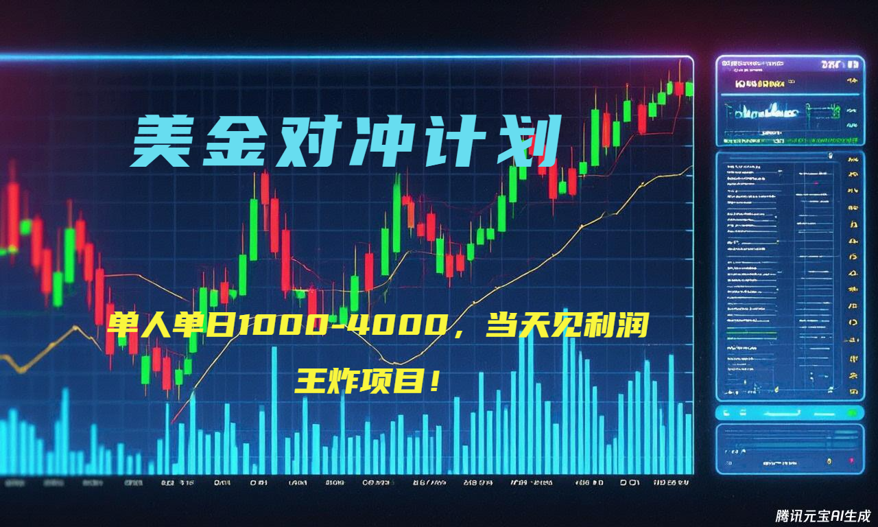 2025年最暴力项目“美金先登计划”最新最强对冲战法，每日实际收益1K-4K-卓别林资源社