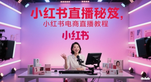 小红书直播秘笈，小红书电商直播教程-卓别林资源社