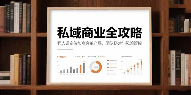 私域商业全攻略，强人设定位加高客单产品，团队搭建与风险管控-卓别林资源社