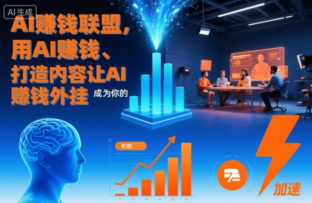 AI賺钱联盟，用AI賺钱、打造内容让AI成为你的賺钱外挂-卓别林资源社